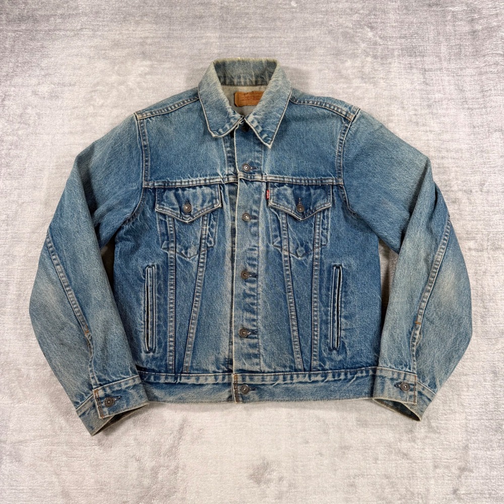 Levis Jacket Mens 42 Blue Denim Vintage 80s Type 3 Trucker 70506 Made in Canada